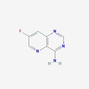 molecular formula C7H5FN4 B8328453 7-Fluoro-pyrido[3,2-d]pyrimidin-4-ylamine 