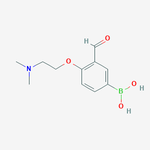 molecular formula C11H16BNO4 B8328456 4-(2-Dimethylamino-ethoxy)-3-formyl-benzeneboronic acid 