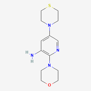 molecular formula C13H20N4OS B8328475 2-Morpholino-5-thiomorpholinopyridin-3-amine 
