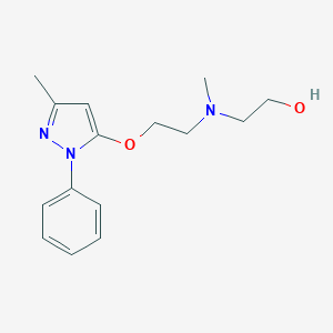 B083285 Ethanol, 2-(methyl(2-(3-methyl-1-phenyl-5-pyrazolyloxy)ethyl)amino)- CAS No. 15083-50-8