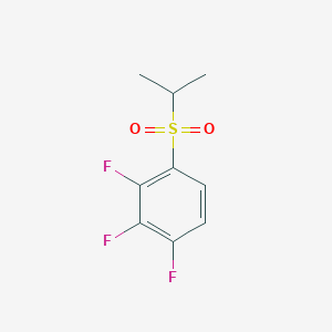 molecular formula C9H9F3O2S B8328511 1,2,3-Trifluoro-4-(propane-2-sulfonyl)-benzene 