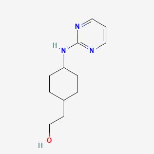 molecular formula C12H19N3O B8328529 2-[4-(2-Pyrimidinylamino)cyclohexyl]ethanol 