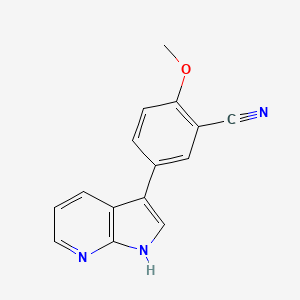 2-Methoxy-5-(1H-pyrrolo[2,3-b]pyridin-3-yl)-benzonitrile