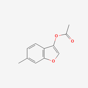 molecular formula C11H10O3 B8328561 6-Methyl-1-benzofuran-3-yl acetate 