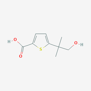 molecular formula C9H12O3S B8328643 5-(2-Hydroxy-1,1-dimethyl-ethyl)-thiophene-2-carboxylic acid 