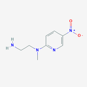molecular formula C8H12N4O2 B8328645 (2-Aminoethyl)methyl(5-nitro(2-pyridyl))amine 