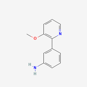 molecular formula C12H12N2O B8328654 3-(3-Methoxypyridin-2-yl)aniline 