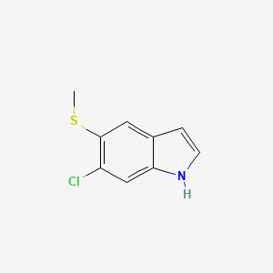 molecular formula C9H8ClNS B8328678 6-Chloro-5-methylthioindole 