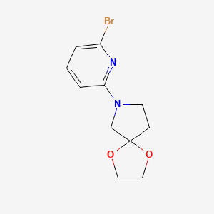 molecular formula C11H13BrN2O2 B8328681 2-Bromo-6-(3,3-ethylenedioxypyrrolidine-1-yl)pyridine 