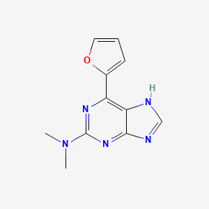 molecular formula C11H11N5O B8328708 N,N-Dimethyl-6-(2-furyl)-1H-purine-2-amine 