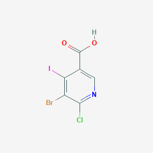 molecular formula C6H2BrClINO2 B8328742 5-Bromo-6-chloro-4-iodonicotinic acid 