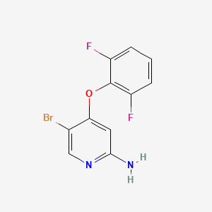 molecular formula C11H7BrF2N2O B8328769 5-Bromo-4-(2,6-difluorophenoxy)pyridin-2-amine 