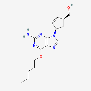 molecular formula C16H23N5O2 B8328784 [(1S,4R)-4-(2-amino-6-pentoxy-purin-9-yl)cyclopent-2-en-1-yl]methanol 