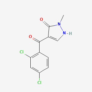 molecular formula C11H8Cl2N2O2 B8328831 4-(2,4-Dichlorobenzoyl)-1-methyl-5-hydroxypyrazole 