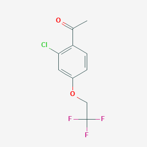 molecular formula C10H8ClF3O2 B8328868 1-(2-Chloro-4-(2,2,2-trifluoroethoxy)phenyl)ethanone 