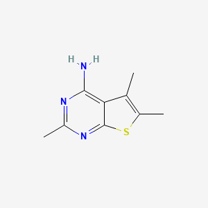 molecular formula C9H11N3S B8328890 2,5,6-Trimethylthieno[2,3-d]pyrimidin-4-amine 