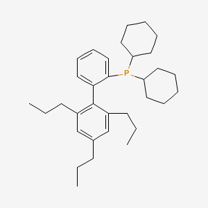 molecular formula C33H49P B8328922 Dicyclohexyl(2',4',6'-tripropyl-[1,1'-biphenyl]-2-yl)phosphine 