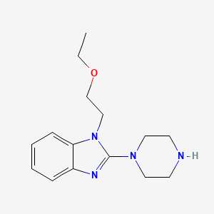 molecular formula C15H22N4O B8328953 1-[2-(Ethoxy)ethyl]-2-(1-piperazinyl)benzimidazole 