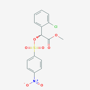molecular formula C15H12ClNO7S B8329007 (R)-Methyl 2-(2-chlorophenyl)-2-(4-nitrophenylsulfonyloxy)acetate 