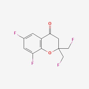 molecular formula C11H8F4O2 B8329032 6,8-Difluoro-2,2-bis(fluoromethyl)chroman-4-one 