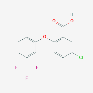 molecular formula C14H8ClF3O3 B8329063 3-Chloro-6-(3-trifluoromethylphenoxy)benzoic Acid 