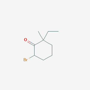 molecular formula C9H15BrO B8329071 6-Bromo-2-ethyl-2-methyl-cyclohexanone 