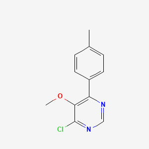 molecular formula C12H11ClN2O B8329083 4-Chloro-5-methoxy-6-p-tolylpyrimidine 