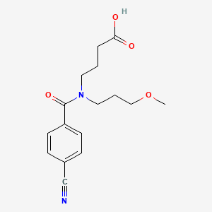 molecular formula C16H20N2O4 B8329086 4-(4-cyano-N-(3-methoxypropyl)benzamido)butanoic acid 
