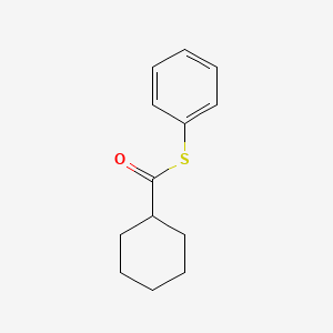 molecular formula C13H16OS B8329143 S-phenyl cyclohexanecarbothioate 