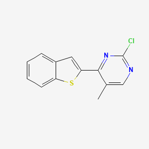 molecular formula C13H9ClN2S B8329151 4-(Benzo[b]thiophen-2-yl)-2-chloro-5-methyl-pyrimidine 