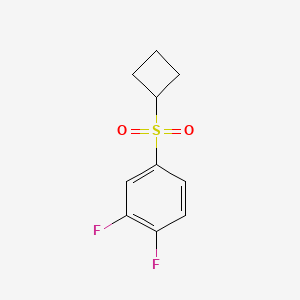 molecular formula C10H10F2O2S B8329196 4-Cyclobutanesulfonyl-1,2-difluoro-benzene 
