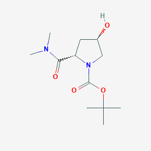 molecular formula C12H22N2O4 B8329201 tert-butyl(2S,4S)-2-[(dimethylamino)carbonyl]-4-hydroxypyrrolidine-1-carboxylate 