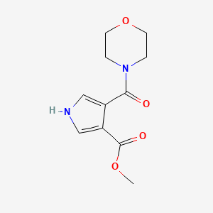 molecular formula C11H14N2O4 B8329208 Methyl 4-(morpholin-4-ylcarbonyl)-1H-pyrrole-3-carboxylate 