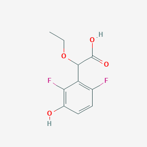 molecular formula C10H10F2O4 B8329218 (RS)-(2,6-difluoro-3-hydroxy-phenyl)-ethoxy-acetic acid 