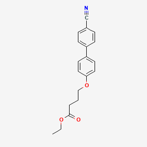 molecular formula C19H19NO3 B8329222 4-[4-(4-Cyanophenyl)phenoxy]butanoic acid ethyl ester 