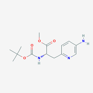 molecular formula C14H21N3O4 B8329231 Methyl (S)-3-(5-aminopyridin-2-yl)-2-((tert-butoxycarbonyl)amino)propanoate 