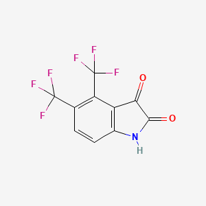 molecular formula C10H3F6NO2 B8329291 1H-Indole-2,3-dione, 4,5-bis(trifluoromethyl)- 