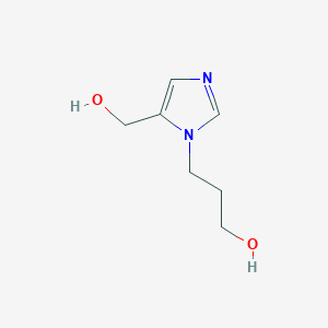 molecular formula C7H12N2O2 B8329295 1-(3-Hydroxypropyl)-5-hydroxymethylimidazole CAS No. 329378-98-5