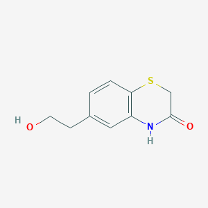 molecular formula C10H11NO2S B8329323 6-(2-Hydroxyethyl) 4H-benzo[1,4]thiazin-3-one 