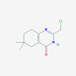 molecular formula C11H15ClN2O B8329409 2-(Chloromethyl)-6,6-dimethyl-5,6,7,8-tetrahydroquinazolin-4-ol 
