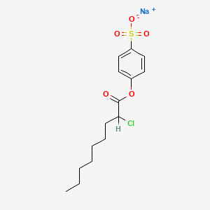 Nonanoic acid, 2-chloro-, 4-sulfophenyl ester, sodium salt