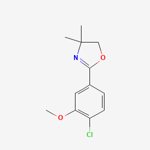 molecular formula C12H14ClNO2 B8329486 2-(4-Chloro-3-methoxyphenyl)-4,4-dimethyloxazoline 