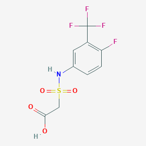2-[N-(4-fluoro-3-trifluoromethylphenyl)sulfamoyl]acetic acid