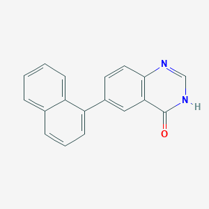 molecular formula C18H12N2O B8329530 6-(Naphthalene-1-yl)-3H-quinazolin-4-one 