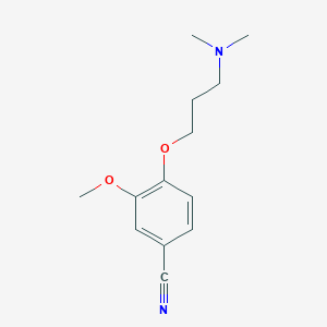 molecular formula C13H18N2O2 B8329555 4-(3-Dimethylamino-propoxy)3-methoxy-benzonitrile 