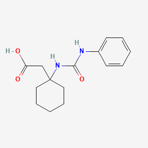 molecular formula C15H20N2O3 B8329562 {1-[(Anilinocarbonyl)amino]cyclohexyl}acetic acid 