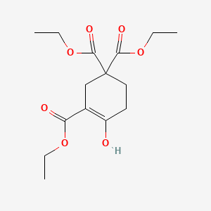 molecular formula C15H22O7 B8329639 Triethyl 4-hydroxycyclohex-3-ene-1,1,3-tricarboxylate CAS No. 97183-74-9