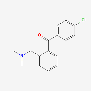molecular formula C16H16ClNO B8329666 4'-Chloro-2-dimethylaminomethyl benzophenone CAS No. 54153-22-9