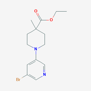 Ethyl 1-(5-bromo-3-pyridyl)-4-methyl-piperidine-4-carboxylate
