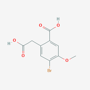 molecular formula C10H9BrO5 B8329701 2-Carboxymethyl-4-bromo-5-methoxy-benzoic acid 